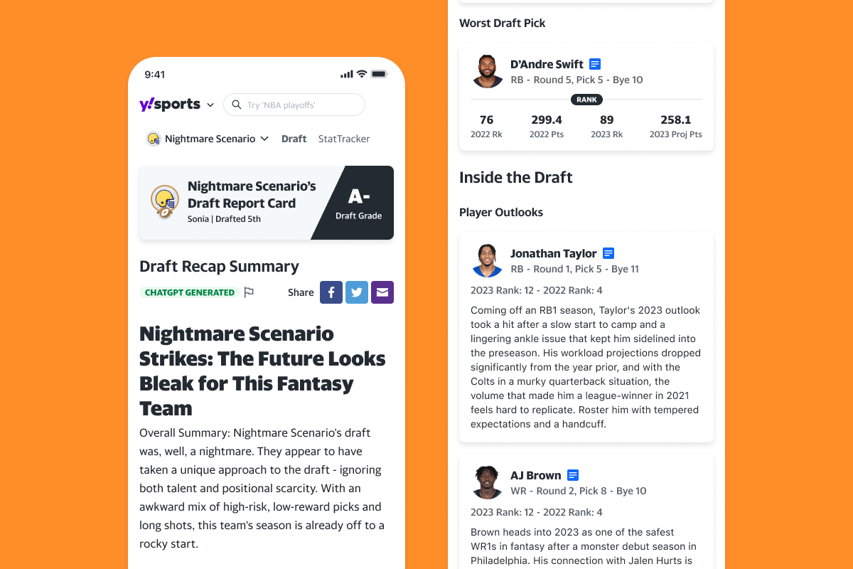 AI Draft Recaps