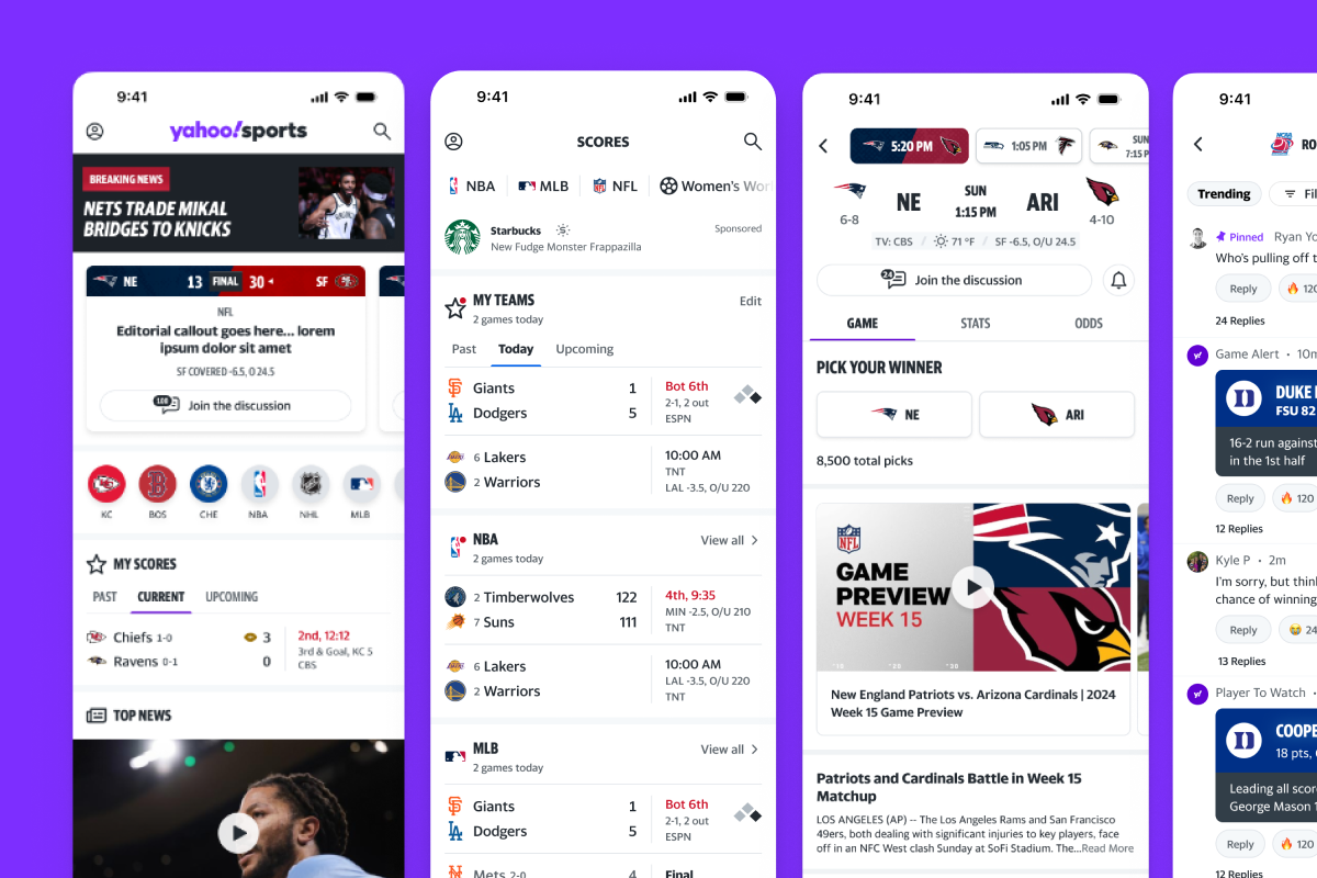 Yahoo Sports App Redesign